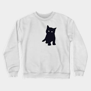 Black kitty cat Crewneck Sweatshirt